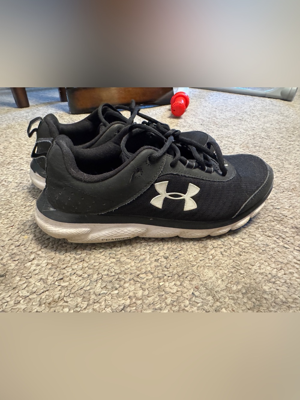 Under Armour Black Athletic Training Sneakers with White Logo